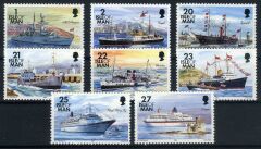 Gemiler Konulu 8 Çeşit Isle of Man Damgasız Tam Seri