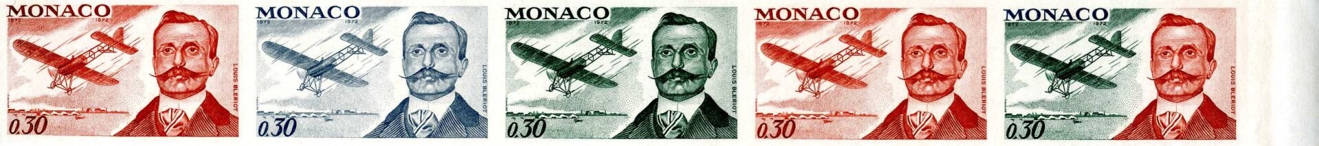 Uçaklar, Louis Bleriot-Manşı Uçakla Geçen İlk Pilot,MONACO-1972 5'li Bant Seri.