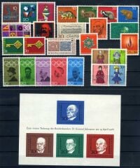 ALMANYA,1968 Yıl Seti,Damgasız Tam Koleksiyon
