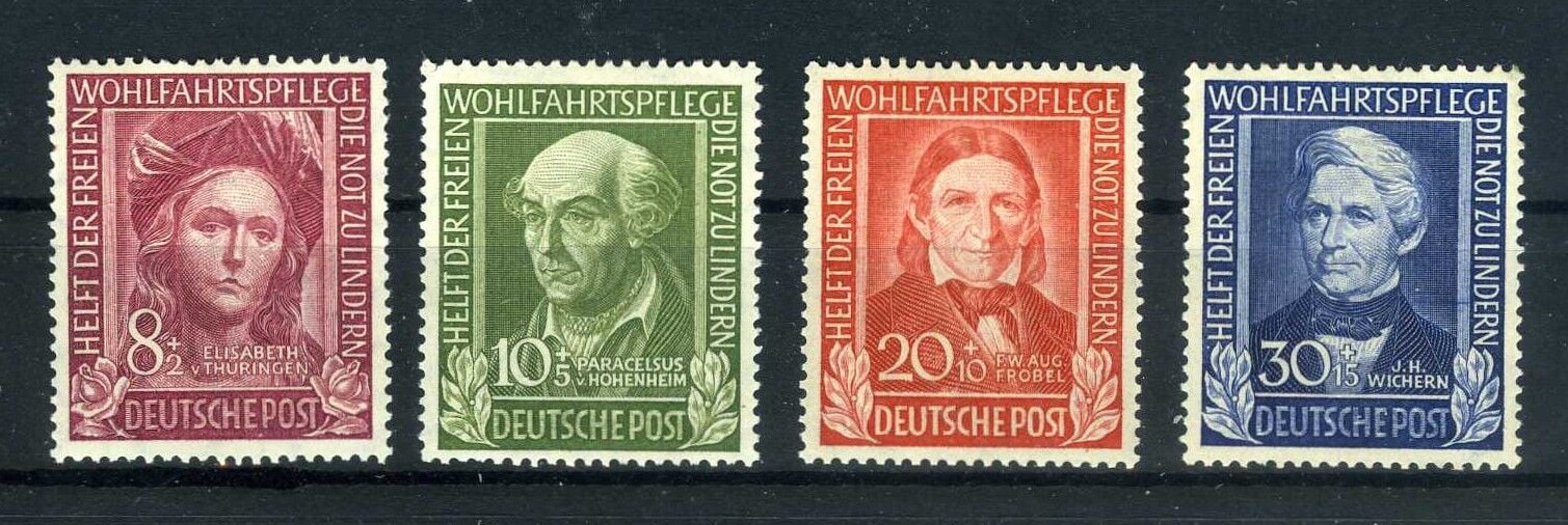 ALMANYA,1949 Yılı-4 Pulluk Damgasız-Wohlfahrts Serisi