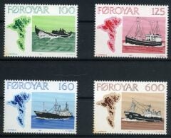 GEMİLER,1977 FOROYAR Adası,Damgasız Tam Seri