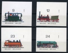 TRENLER,1985 Belçika,DANTELSİZ-Tam Seri-4 Pul