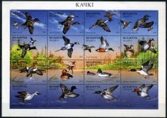 KUŞ DÜNYASI,1996 BELARUS,Ördekler 16 Pul Damgasız Tam Seri