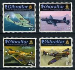 UÇAKLAR, Gibraltar 4 Pulluk Savaş Uçakları,Damgasız Tam Seri