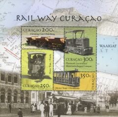 Koleksiyon Pulları,2012 CURAÇAO Trenler Özel Blok Damgasız