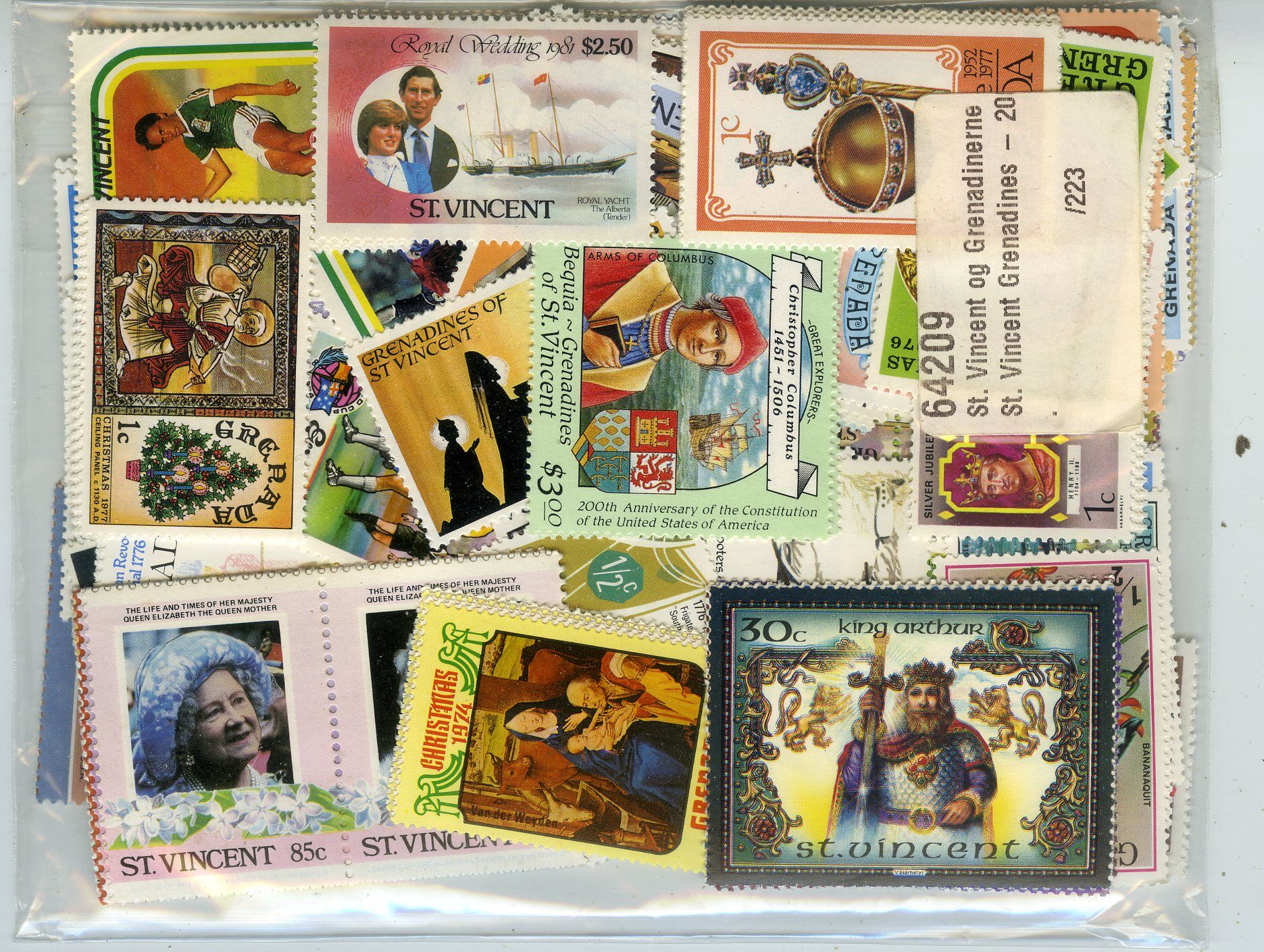 Koleksiyon Pulları,200 Çeşit GRENADA DAMGASIZ