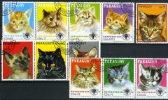 Koleksiyon Pulları,1150 Çeşit PARAGUAY Damgalı Koleksiyon