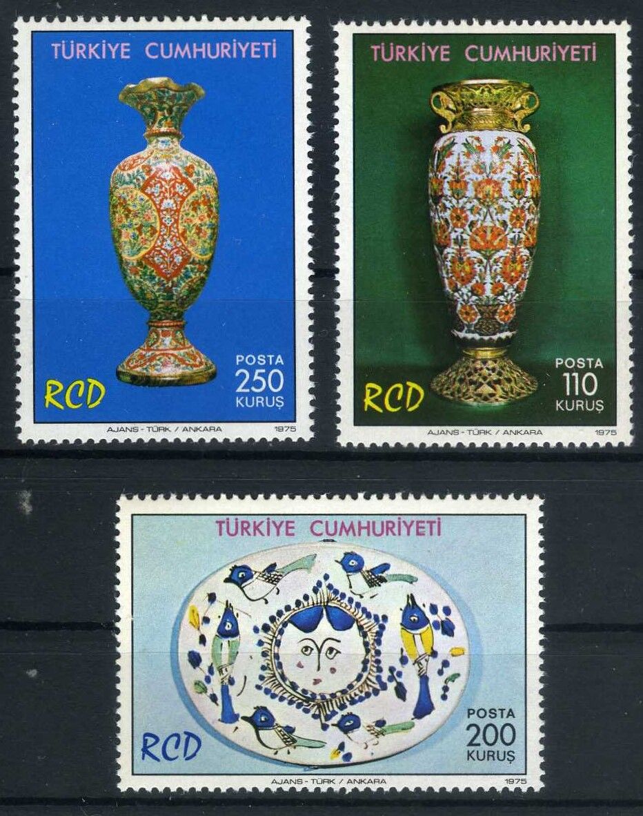 1975 Türkiye Cumhuriyeti,RCD 3 Pulluk Damgasız Seri