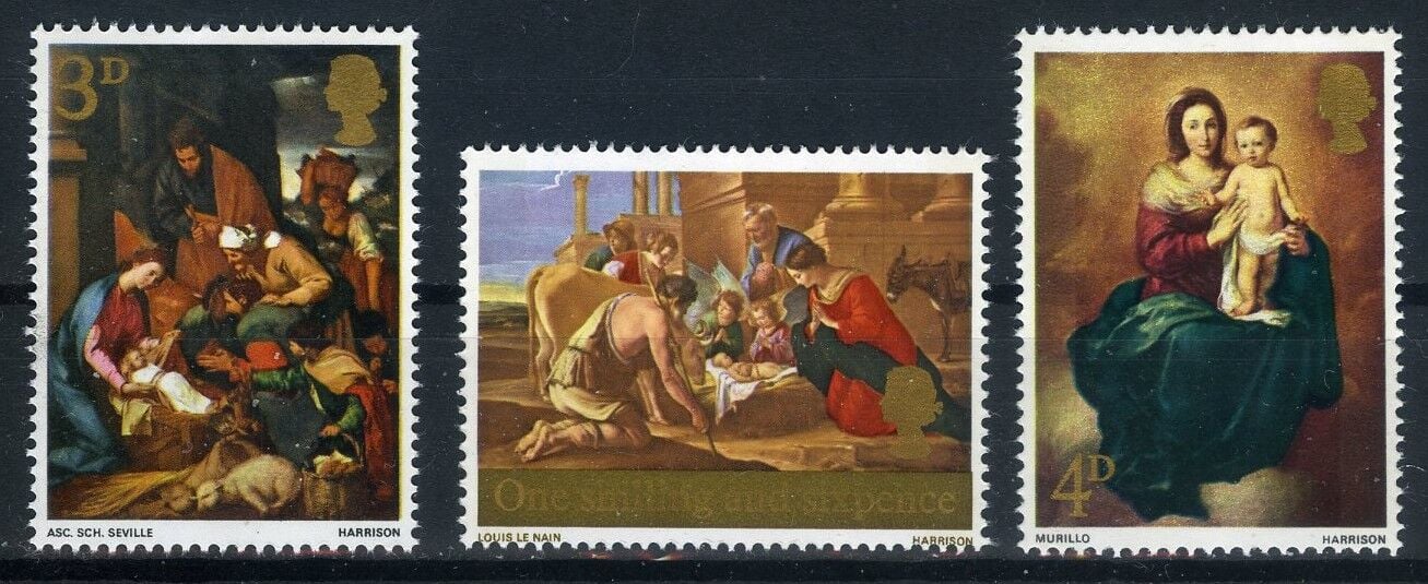 Koleksiyon Pulları,1967İNGİLTERE-Tablolar 3 Pulluk Damgasız Seri