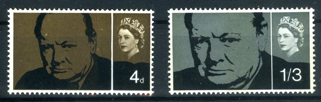 Koleksiyon Pulları,1963 Winston Churchill,2 Pul Tam Seri
