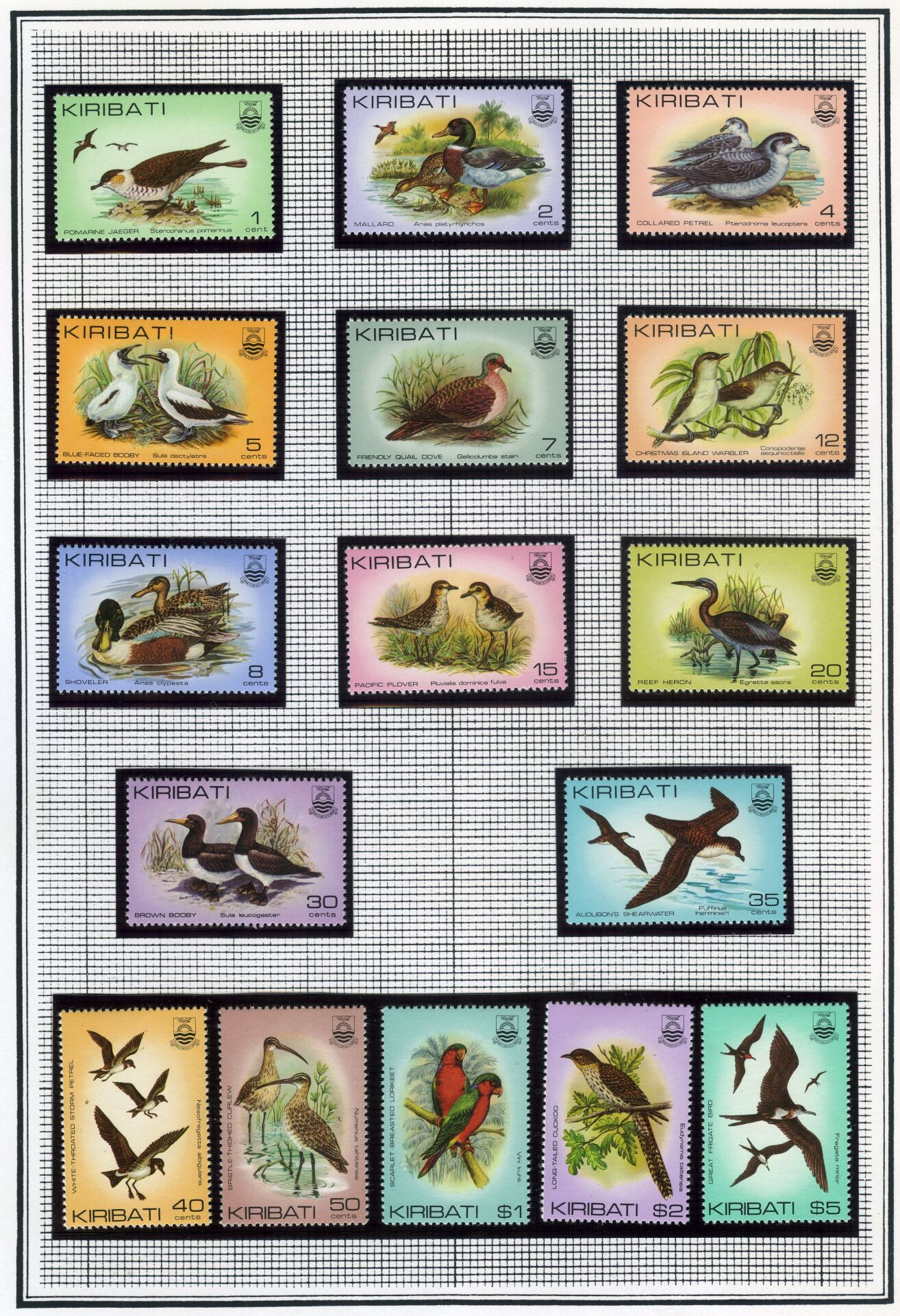 Koleksiyon Pulları,1982-KIRIBATI-Kuşlar Serisi