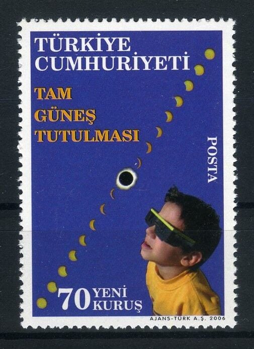 Koleksiyon Pulları,2006 Tam Güneş Tutulması,Damgasız Tek Pul