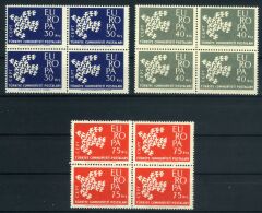 Koleksiyon Pulları, 1961 Europa-CEPT,4'lü Blok Damgasız Tam Seri