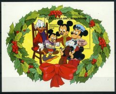 Koleksiyon Pulları,Walt Disney,Turks and Caicos Islands Özel Blok Damgasız Tam Seri,Jst-9