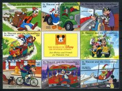 Koleksiyon Pulları,Walt Disney,St.Vincent and the Grenadines 8'li Blok Damgasız Tam Seri,Jst-17