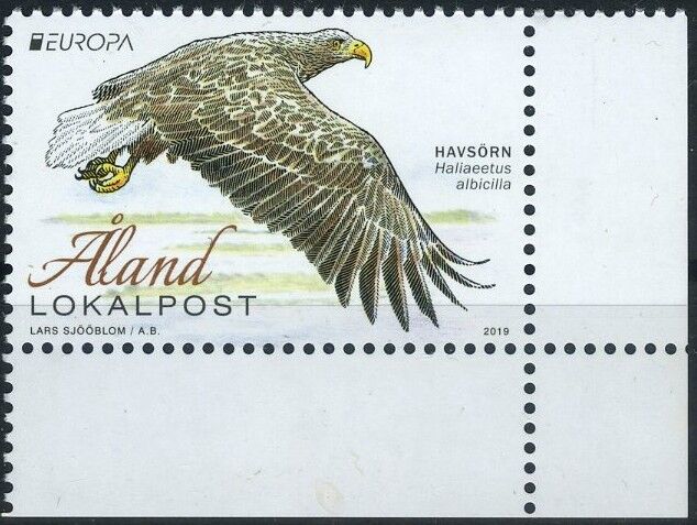 Koleksiyon Pulları, 2019 Aland Adası Kuş Serisi,J.Stamps-41