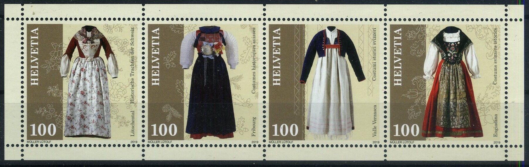 Koleksiyon Pulları,İsviçre,2019 Kadın Giysileri Damgasız,J.Stamps-43