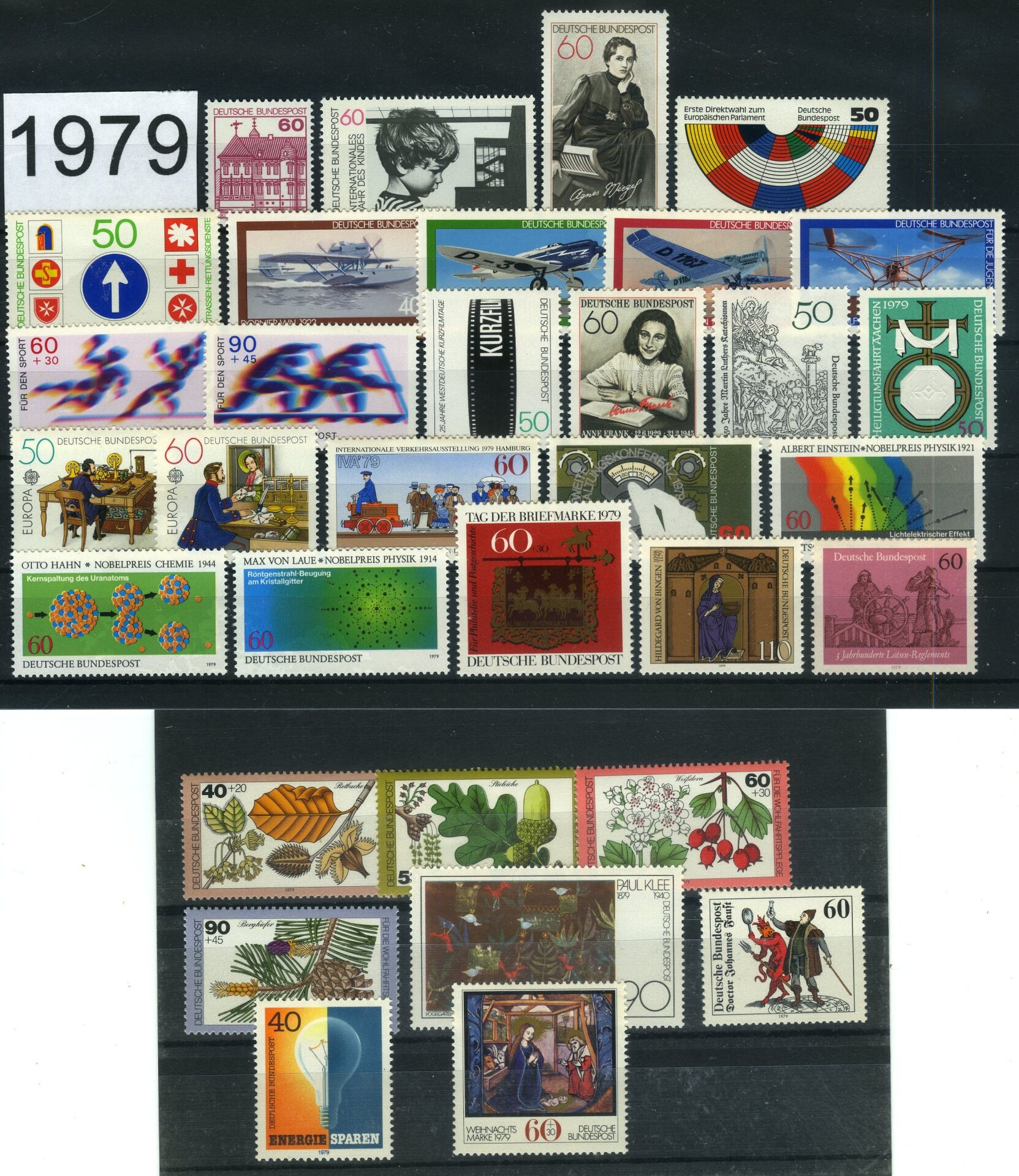 Koleksiyon Pulları,Almanya 1979 Yıl Seti,Damgasız Tam Koleksiyon,J.Stamps-53