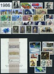 Koleksiyon Pulları,Almanya Tam Koleksiyon,1986 Yıl Seti,J.Stamps-60