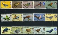 Koleksiyon Pulları,Mauritius 15 Pulluk Damgasız Kuşlar Konulu Tam Seri,J.Stamps-76