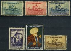 Koleksiyon Pulları,1941 Barbaros Hayrettin Paşa,6 Pulluk Damgasız Seri,J.Stamps-83