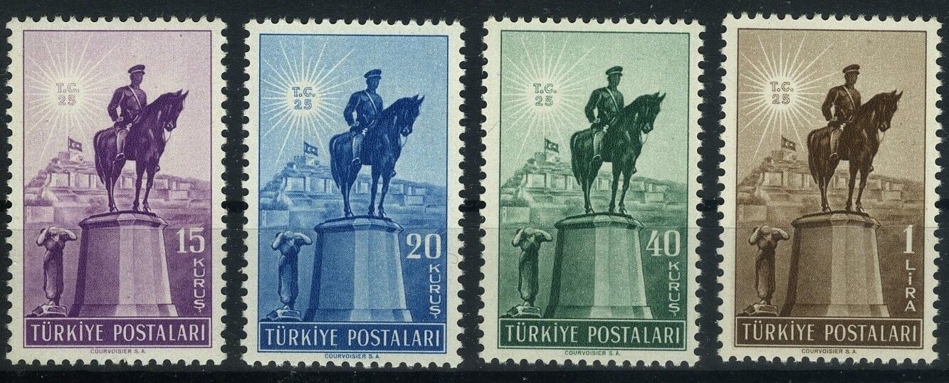 Koleksiyon Pulları,1948 Cumhuriyet'in 25.Yılı,4 Pul damgasız,J.Stamps-87