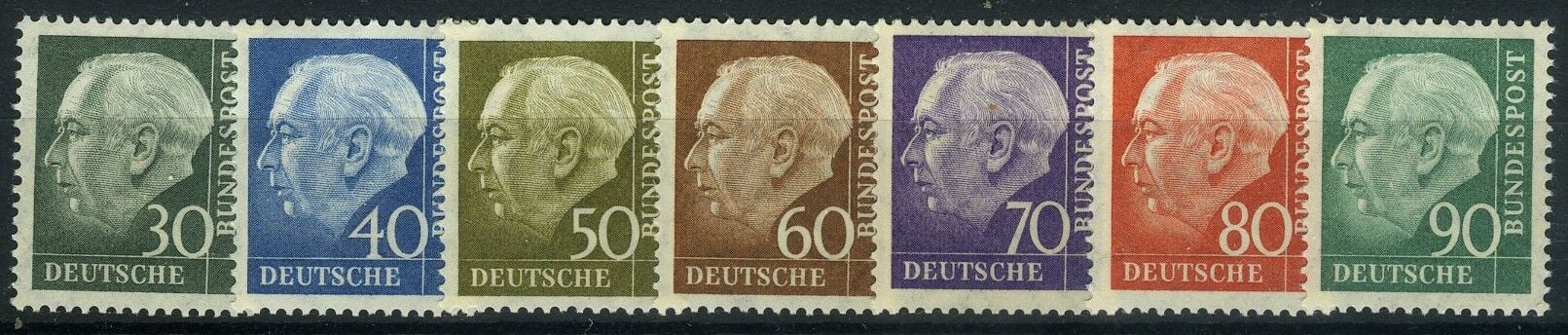 Koleksiyon Pulları,1956 Theodor Heuss Posta Serisi,J.Stamps-94