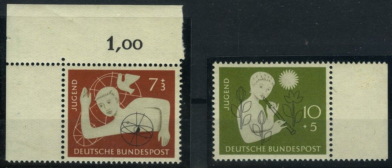 Koleksiyon Pulları,1956 ALMANYA, Damgasız 2 Pul,J.Stamps-101