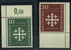 Koleksiyon Pulları, 1956 ALMANYA,2 Pulluk Damgasız Tam Seri, J.Stamps-103
