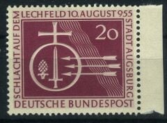 Koleksiyon Pulları,1955 ALMANYA, Lechfeld Savaşı,J.Stamps-106