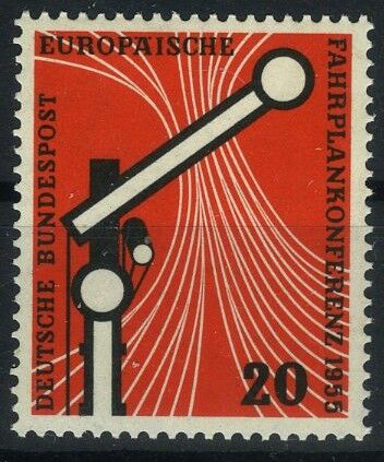 Koleksiyon Pulları,1955 Avrupa Trafik Planlaması Konferansı,Tek Pul Tam seri,J.Stamps-107