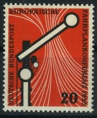 Koleksiyon Pulları,1955 Avrupa Trafik Planlaması Konferansı,Tek Pul Tam seri,J.Stamps-107