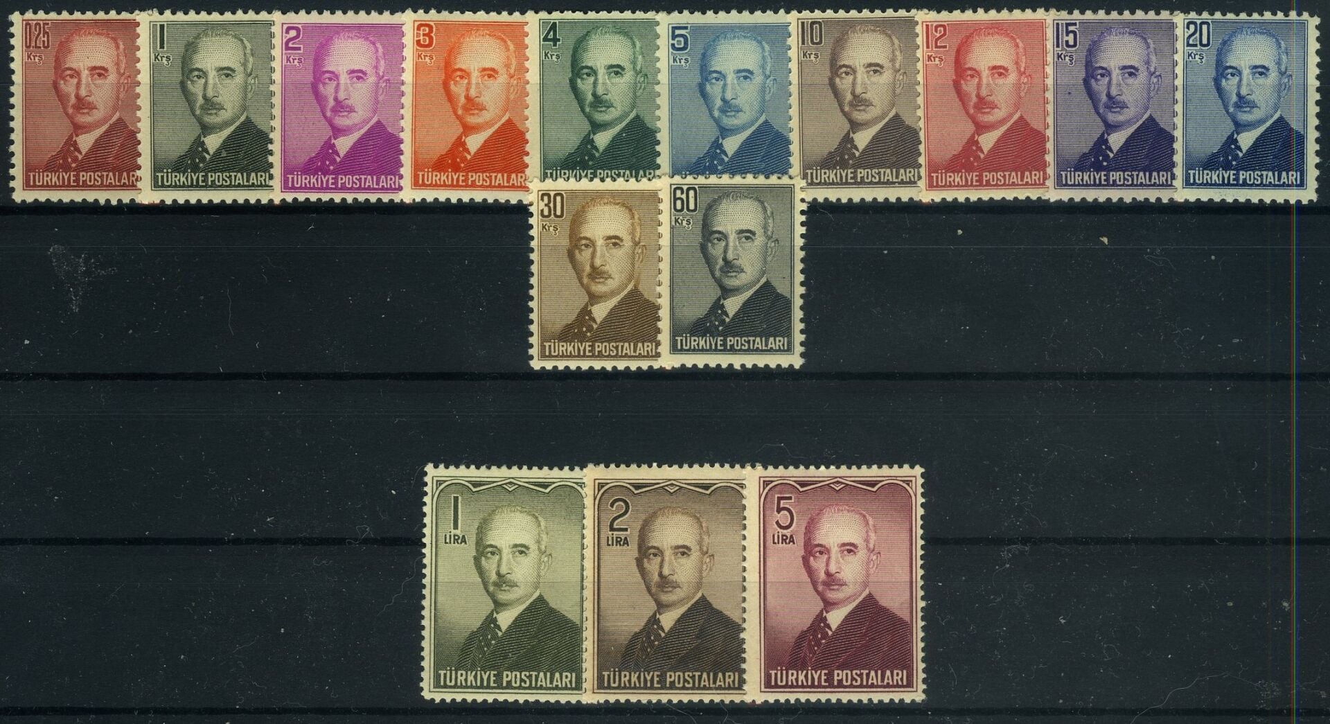 Koleksiyon Pulları,1948 Türkiye Cumhuriyeti İnönü Londra Baskısı,J.Stamps-111