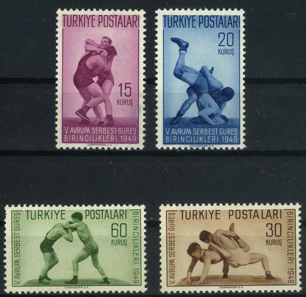 Koleksiyon Pulları,1949 V.Avrupa Güreş Şampiyonası,4 Pul,J.Stamps-116