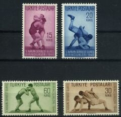 Koleksiyon Pulları,1949 V.Avrupa Güreş Şampiyonası,4 Pul,J.Stamps-116