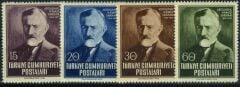 Koleksiyon Pulları,1952 Abdülhak Hamit Tarhan,Damgasız 4 Pul,J.Stamps-118