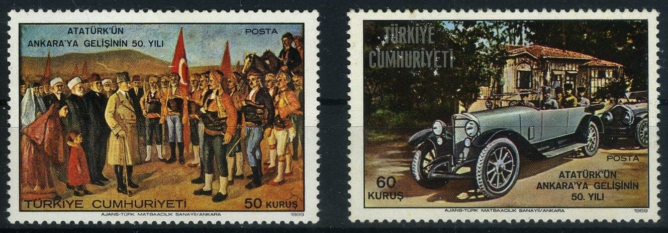 Koleksiyon Pulları,1969 Atatürk'ün Ankara'ya Gelişinin 50.Yılı,J.Stamps-120