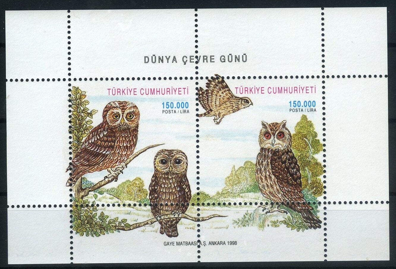 Koleksiyon Pulları,1998 Dünya Çevre Günü,Özel Blok,J.Stamps-124