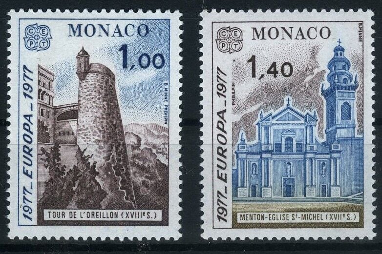Koleksiyon Pulları,1977 MONACO Europa CEPT,Damgasız,J.Stamps-134