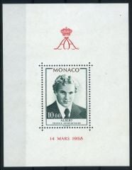 Koleksiyon Pulları,1979 MONACO Özel Blok,Prens Albert,J.Stamps-136