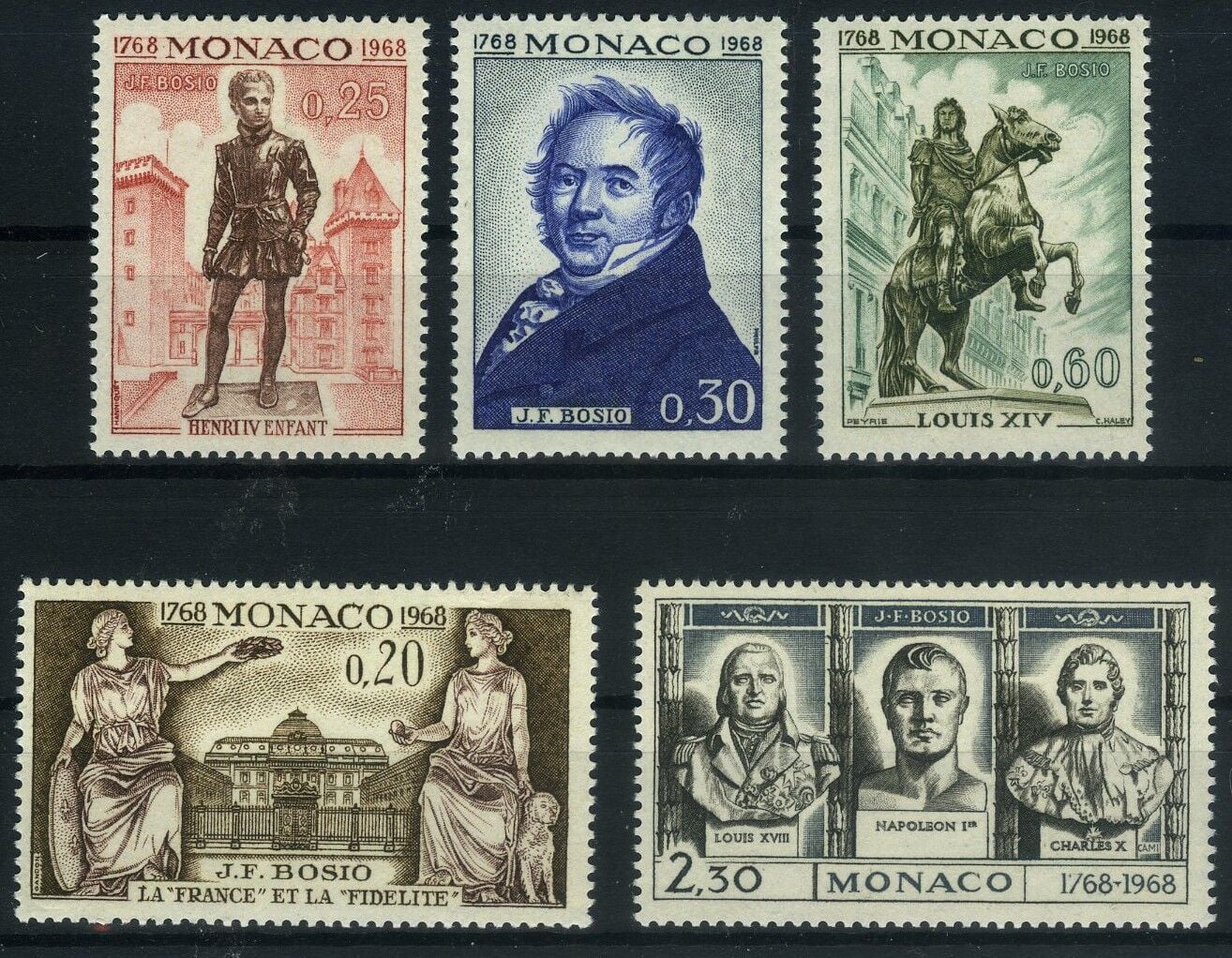 Koleksiyon Pulları,Heykeltraş Bosio'nun 200.Yılı,J.Stamps-139