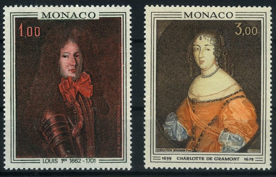 Koleksiyon Pulları, 1970 MONACO,2 Pulluk Tablolar,J.Stamps-141