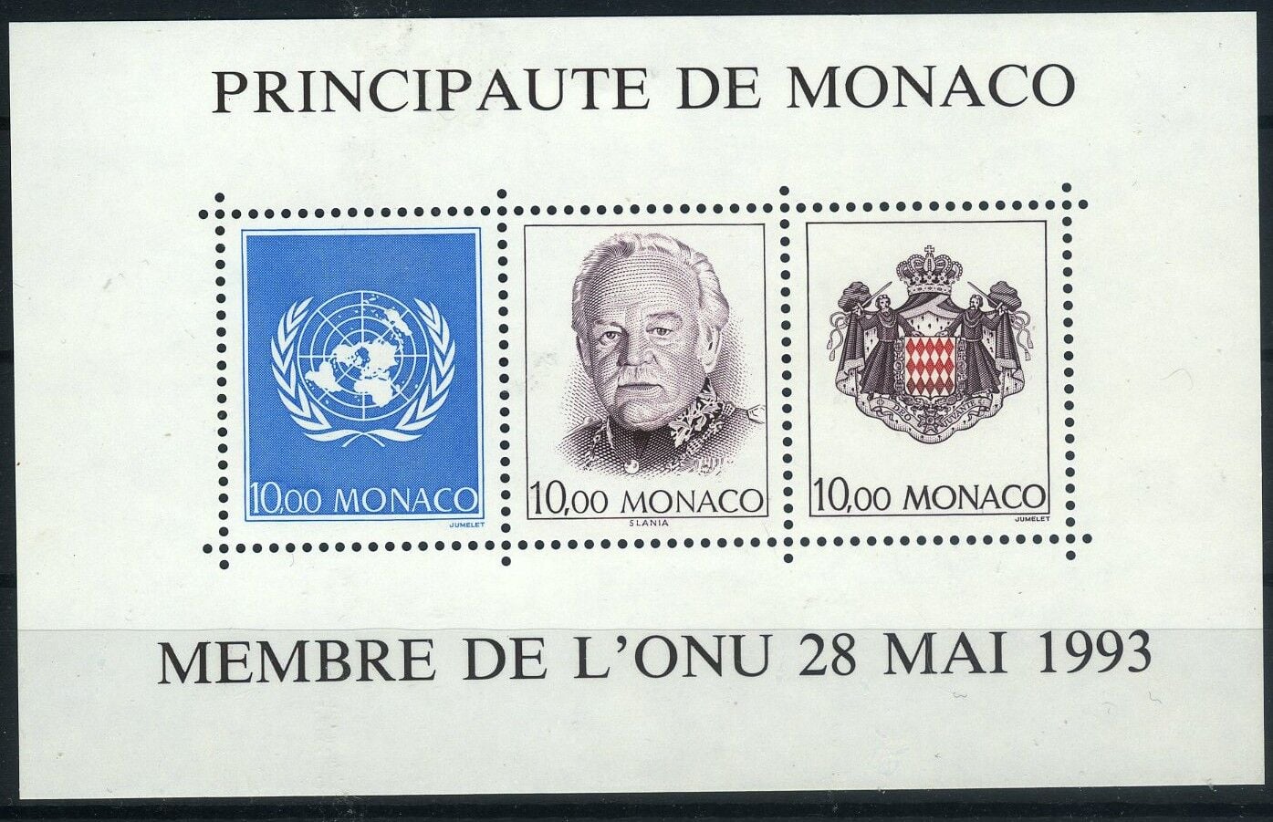 Koleksiyon Pulları,1993 Monaco,Özel Blok-Damgasız Tam Seri,J.Stamps-146