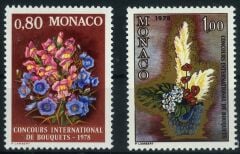 Koleksiyon Pulları,1977 MONACO,Dünya Çiçek Yarışmasi,2 Pul,J.Stamps-149