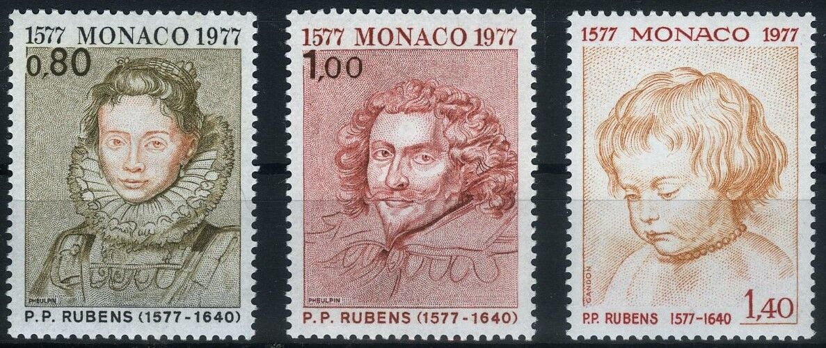 Koleksiyon Pulları,1977 MONACO,P.P.Rubens'in 400.Yılı,J.Stamps-150