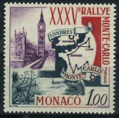 Koleksiyon Pulları,1966 Monte Carlo/Londra Otomobil Rallisi,J.Stamps-156