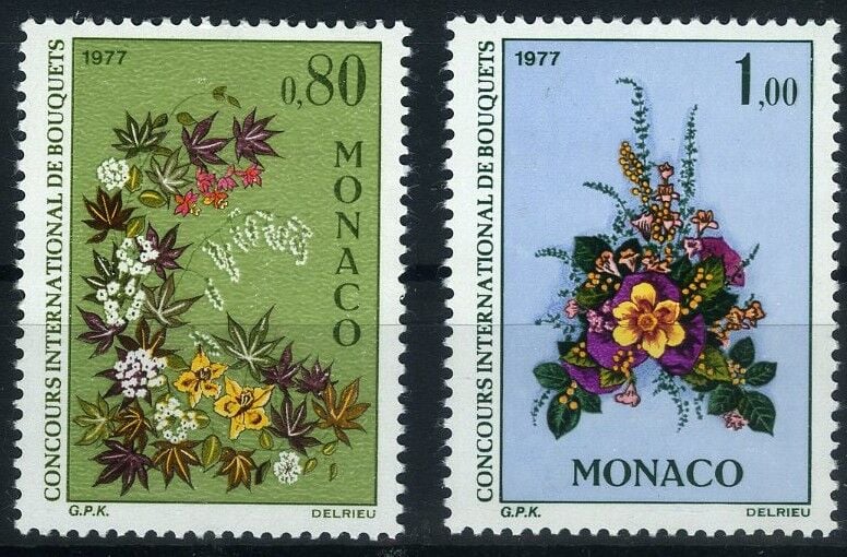 Koleksiyon Pulları,1977 Uluslararası Çiçek Yarışması,2 Pul Tam Seri,J.Stamps-153