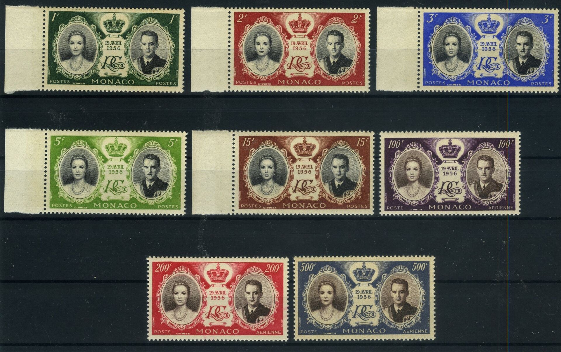Koleksiyon Pulları,1956 Prens Rainier ile Grace Kelly'nin Evlilik Merasimi,J.Stamps-159