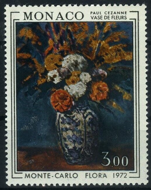 Koleksiyon Pulları,1972 Vazoda Çiçekler Tablosu,Monako,J.Stamps-160