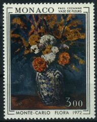 Koleksiyon Pulları,1972 Vazoda Çiçekler Tablosu,Monako,J.Stamps-160